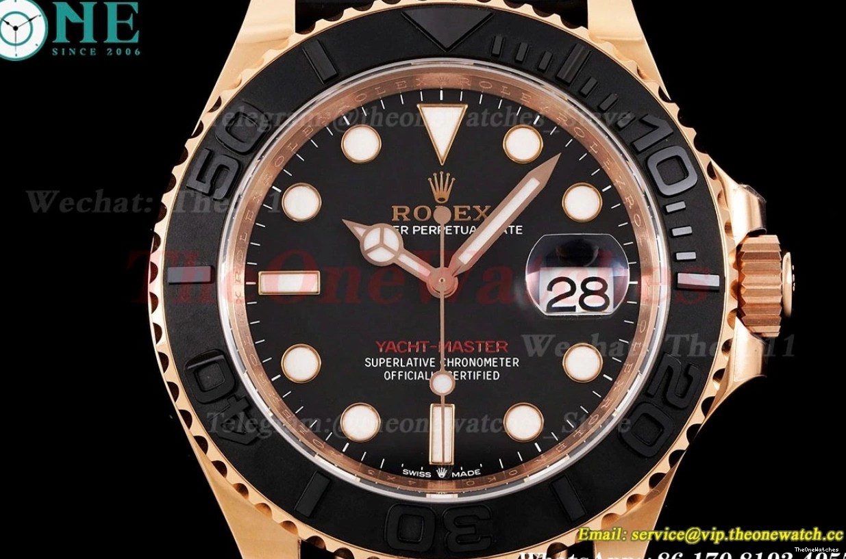 126655 VR3235 RG RU C+S Black Yacht-Master 40mm Dot 0101